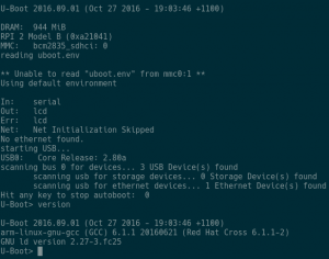Raspberry Pi running U-Boot
